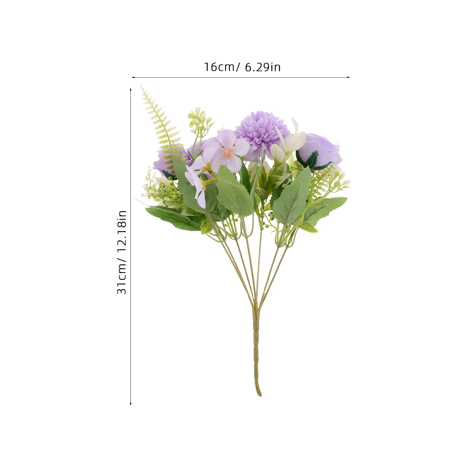 2Pcs Artificial Flowers Roses Lifelike Simulation Bouquet for Party Wedding Decoration Low-Maintenance Decorative Flower