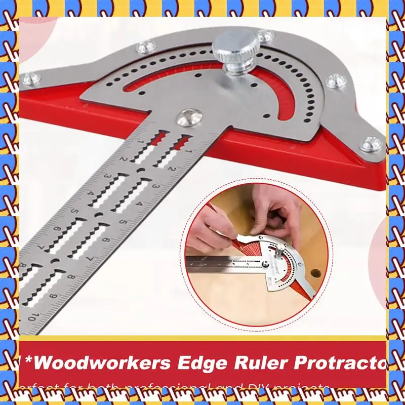 

A79I Woodworkers Ruler Protractor Angle Finder Woodworking Design Ruler Protractor T Square Woodworking Scribing Tools