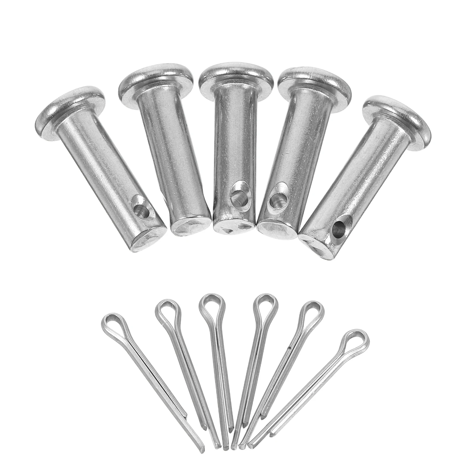 

1 set Stainless Steel Clevis Pins Flat Head 304 Metal Dowel Jewelry Making Hardware Pipe Flange Alignment Hole Positioning Linch