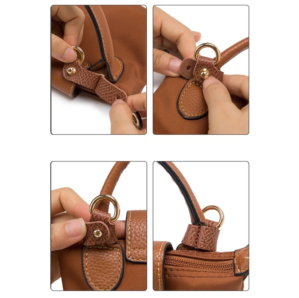 【3PCS】Leather Replacement Crossbody Bag Strap, Fit for Longchamp Mini Shoulder Strap Without Punching Modification