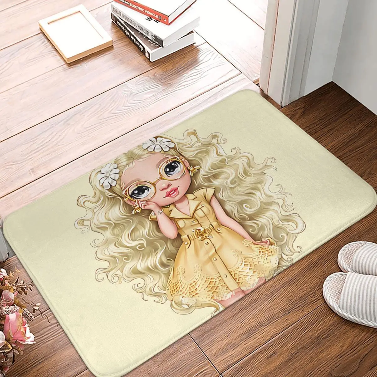 

Rainbow High Dolls Non-slip Doormat Delilah Feilds Series Living Room Kitchen Mat Prayer Carpet Flannel Pattern Decor