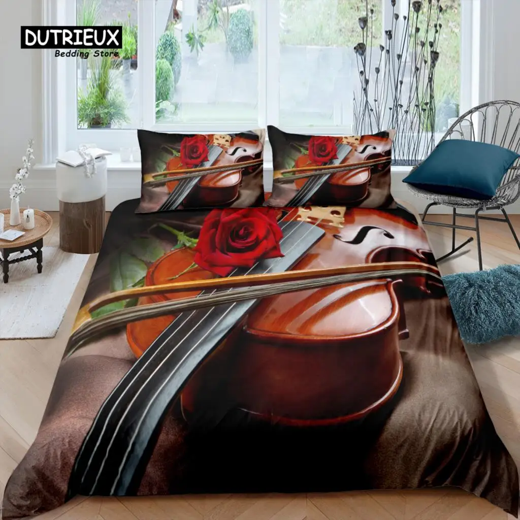 

Home Living Luxury 3D Cello Bedding Set Duvet Cover Set Pillowcase Kids Bedding Set Queen and King EU/US/AU/UK Size