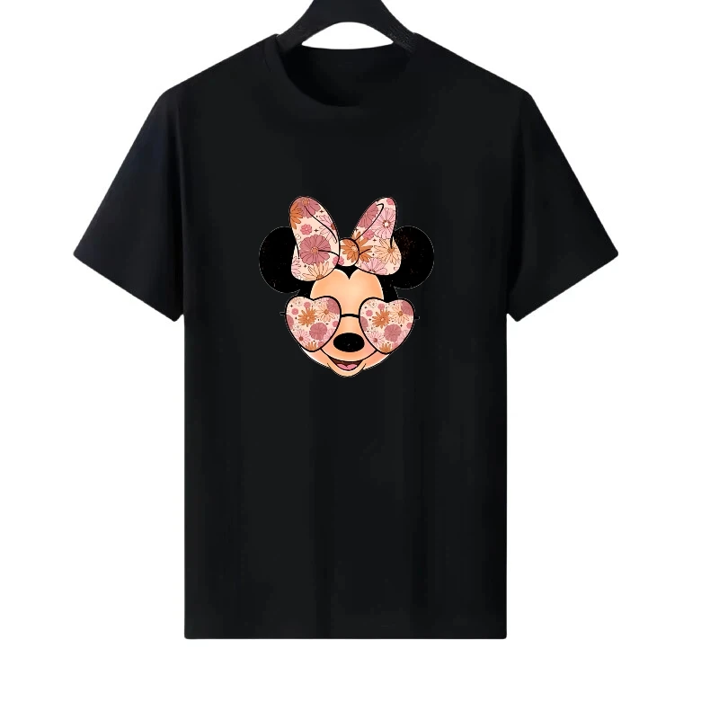 ديزني ميكي ماوس نمط امرأة الوالدين والطفل الملابس الرجعية جولة الرقبة أعلى السيدات رخيصة Y2k قصيرة الأكمام تي شيرت بلوزات #1