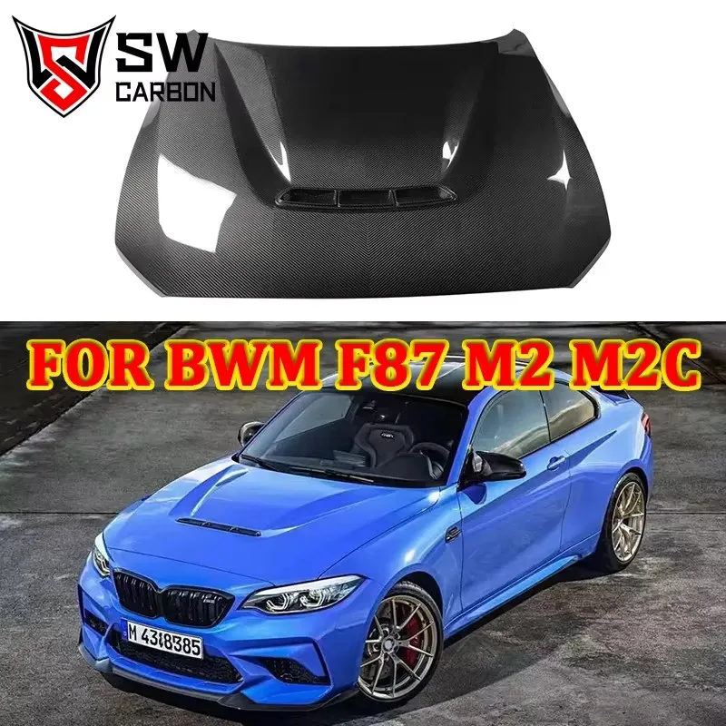 Carbon Fiber CS Style Front Engine Valve Hood for BMW F87 M2 M2C 2 Series F22 F23 Carbon Fiber Front Engine Breather Cover