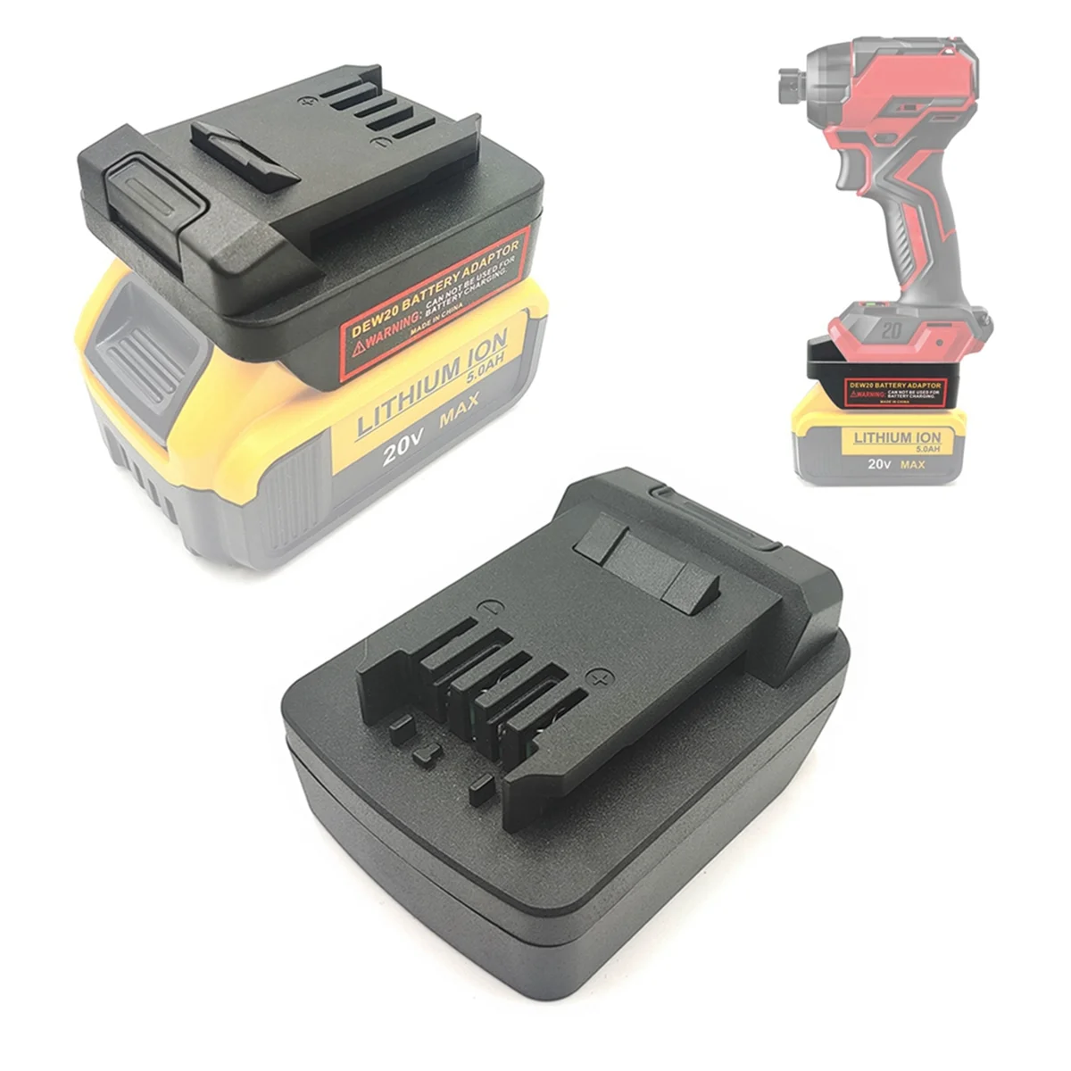 

ONCE Battery Adapter for 18V-20V Battery Conversion for 20V Lithium Battery Tool Converter Battery Adapter