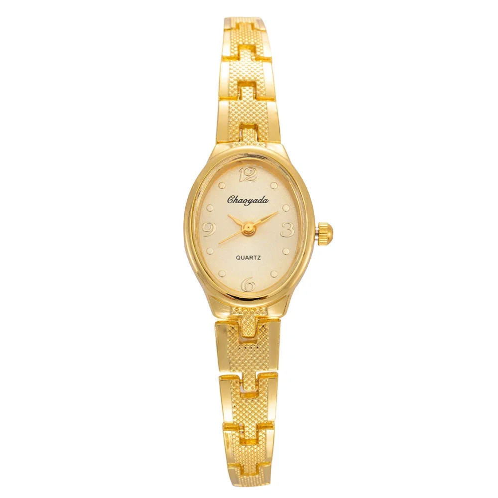 أعلى العلامة التجارية الفاخرة الذهب النساء سوار ساعة الأزياء البيضاوي الهاتفي التناظرية السيدات كوارتز ساعات المعصم فستان أنيق الإناث على مدار الساعة هدية