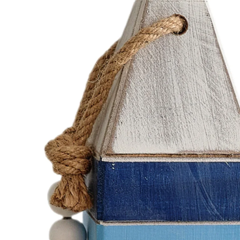 

Wooden Wall Hanging Decor with Rope Unique Housewarming Gift Coastal Beach Ocean Centerpiece for Home Bedroom Wall Table Decor