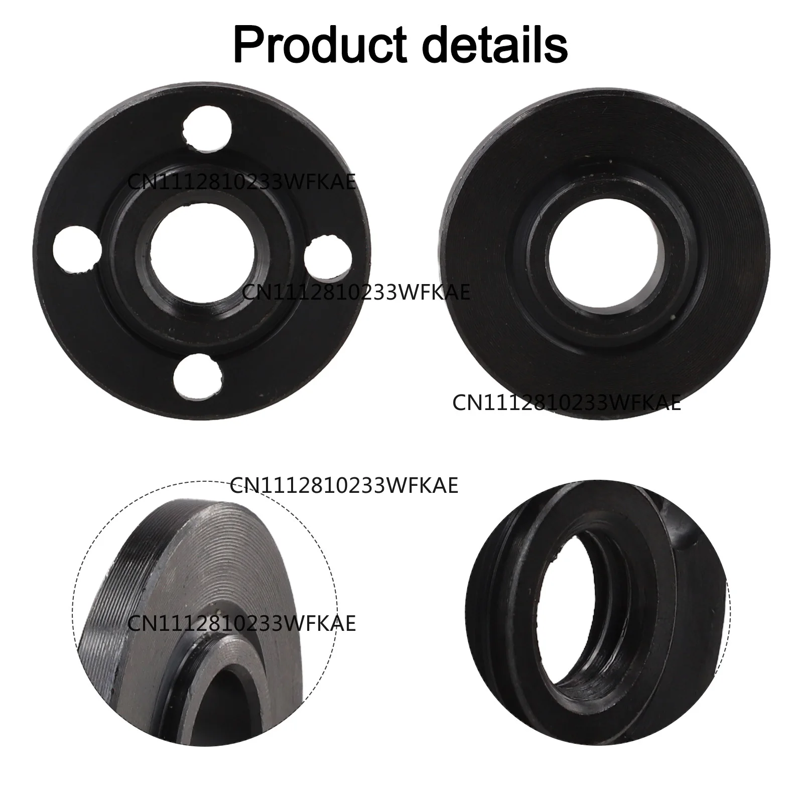2pcs Press Plate For 125 Type Angle Grinder  To 100 Type Inner Outer Flange Nut Set Press Plate Power Tool Accessories