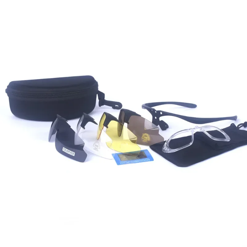 AliExpress BAKJIYA Outdoor Sports Cycling Goggles Road Mountain Bike Windproof Glareproof Polarized Sunglasses Men's Bicycle Eyewear 4 Piece Set