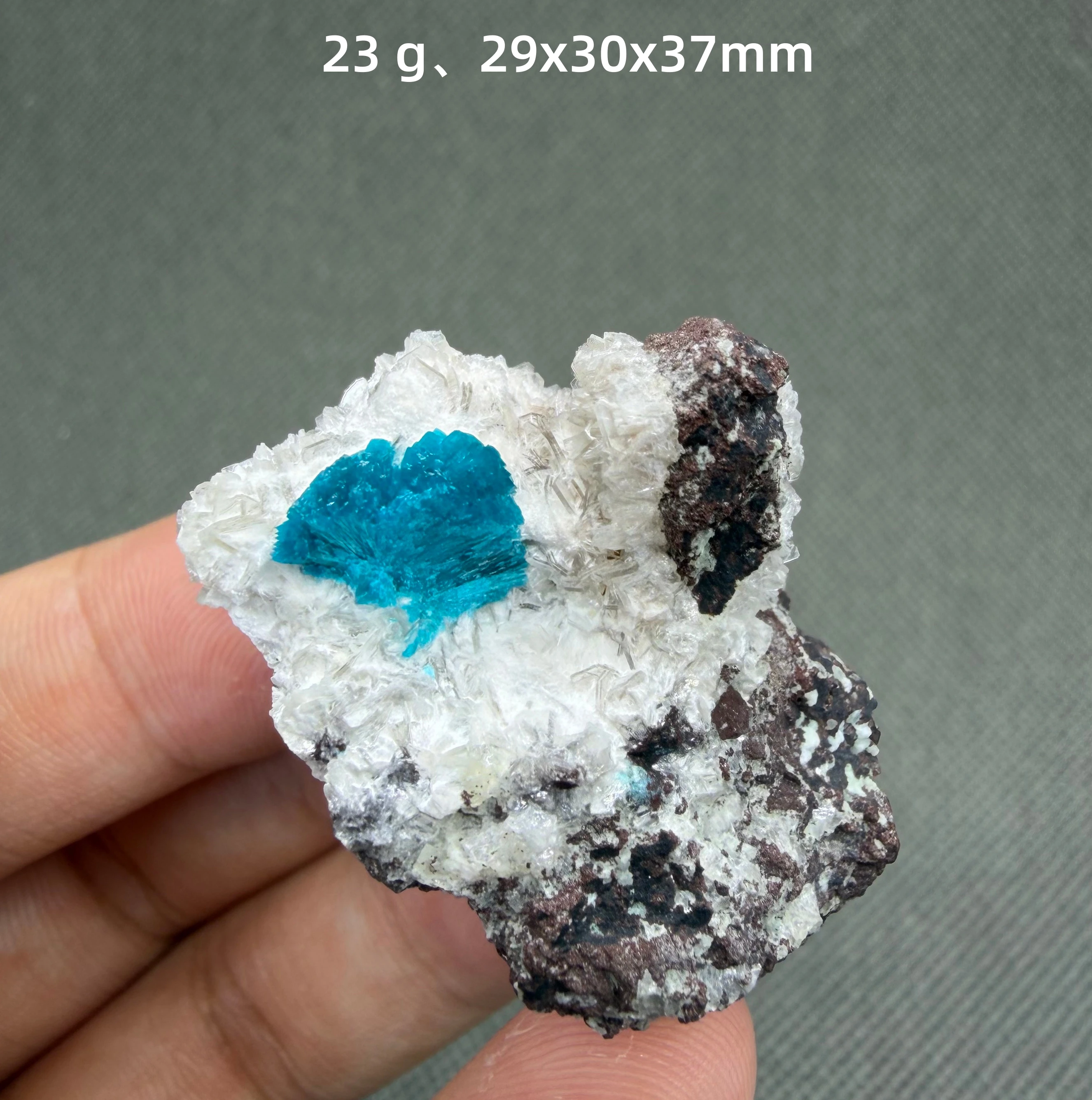 Natural Rare Blue Cavansite Mineral Specimen + Healing Quartz Crystals and Stones Rock Gemstone