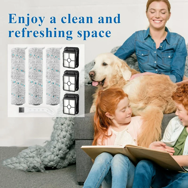 Crosswave max用の交換用ブラシとフィルター,交換用ブラシと交換用フィルター,Crosswave 2554 2590,真空部品の交換に適しています1618641および1608684