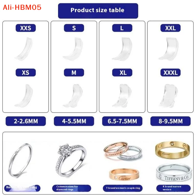 (HB05)8Sizes Silicone Ring Size Adjuster Resizer Anti-Loss Proof Invisible Ring Holder Retainer Shrinker For Rings Jewelry Tools