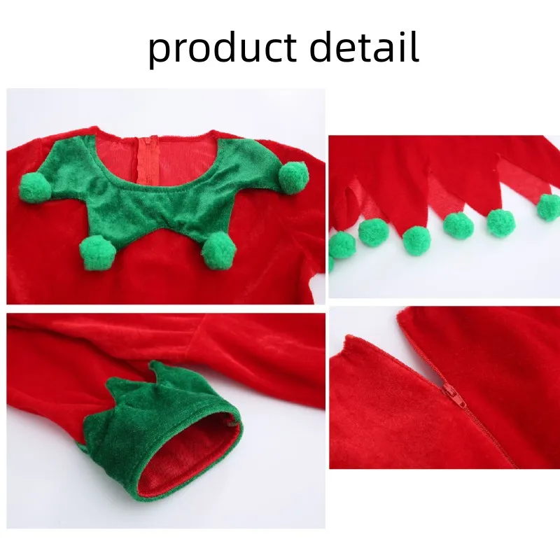 Cosplay Santa Claus Costume Toddler Kids Baby Xmas Clothes Party Dress Set for Children Christmas Dress Up Santa Suit New Year