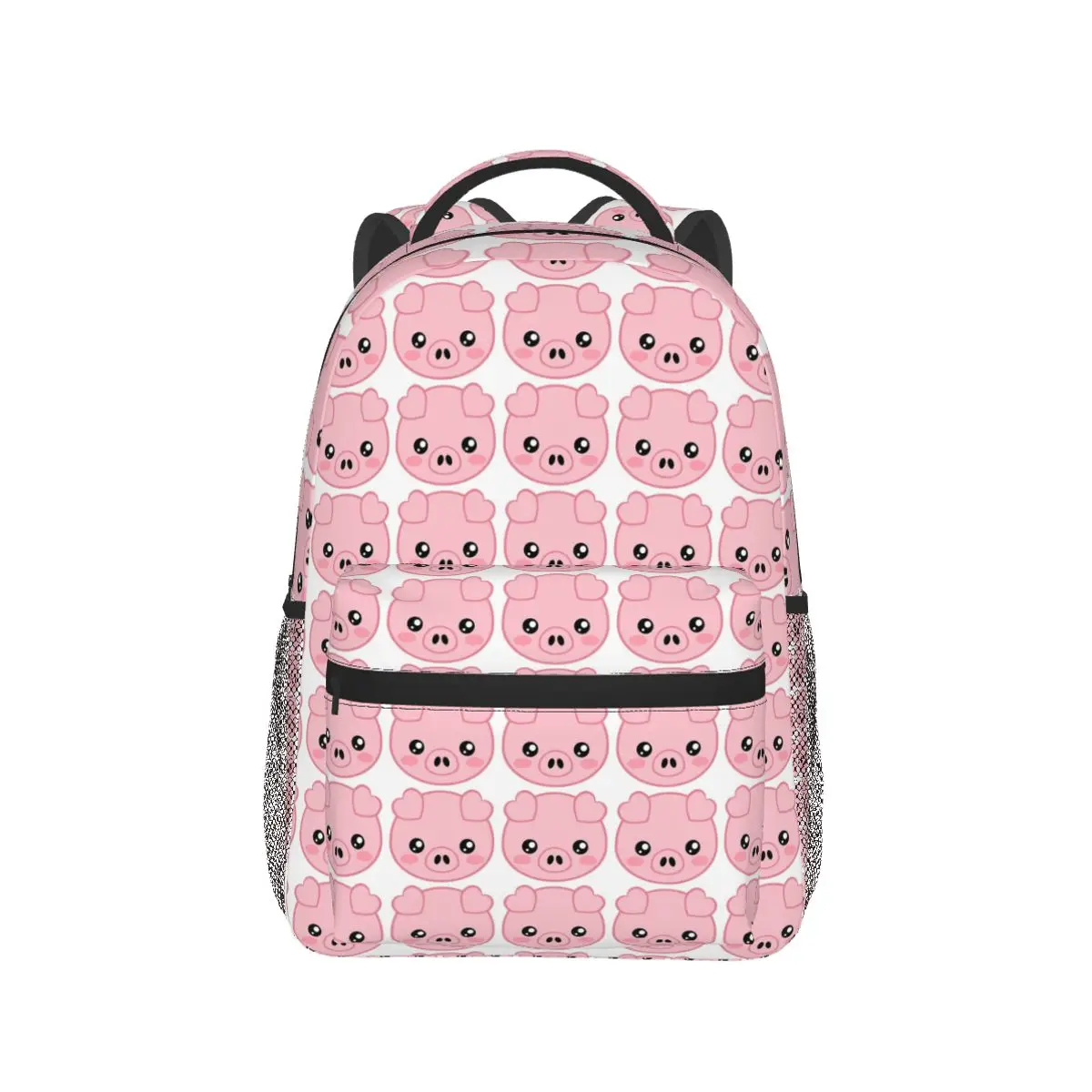 

Cartoon Pink Pig Face Design Backpack Hot Sale Daypack Large Capacity Boys Girls BookBag School Bag Shoulder Bags for Men Women