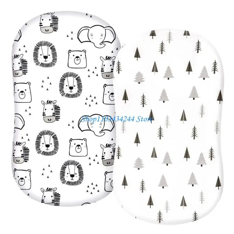 2 قطعة الطفل المجهزة ورقة الوليد السرير حشية متغيرة حالة لينة ومريحة سرير المجهزة ملاءات حمالات غطاء مرتبة #3