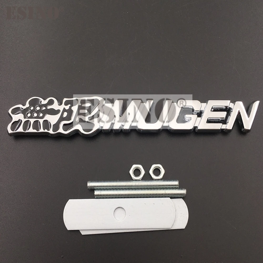 New 3D Mugen Power Metal Metal Zinc Alloy Badge  Car Grill Emblem for Honda Jazz Civic Accord Insight Inspire Legend Odyssey view 3