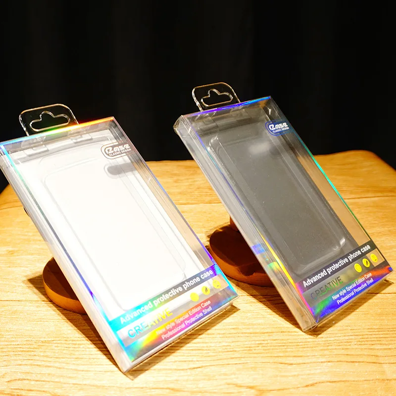 100Pcs Phone Case Packaging Box 3.5-6.9 Inch Blister PVC Packaging Box For Iphone 14 15 16 17 Pro Max Samsung S26 Ultra Cover