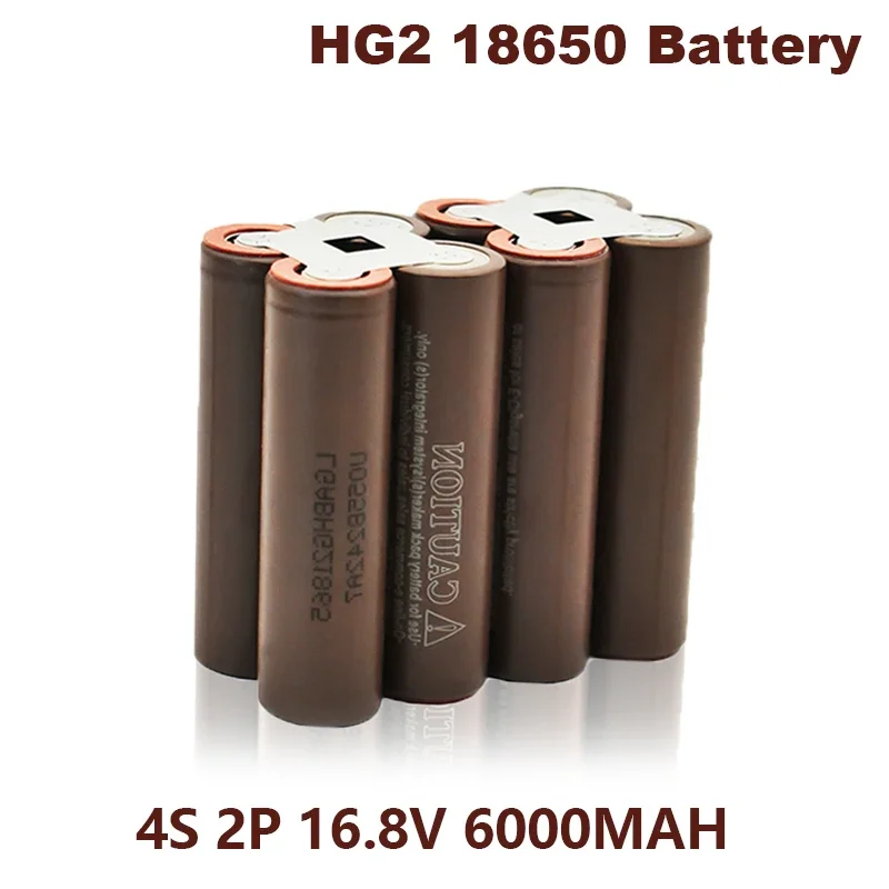 Original 18650 HG2 3000mAh 6000mAh 3S 4S 5S 6S 8S 7.4V 12.6V 14.8V 18V 25.2V 29.6V for screwdriver battery welding battery pack