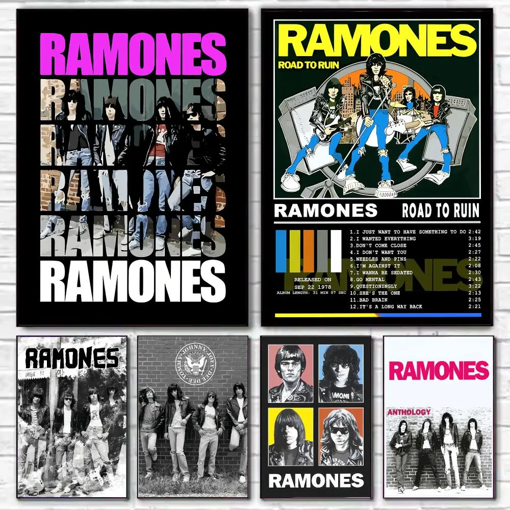 Punk Rock Band T-THE R-RAMONES Music Poster HD Art Decorative Wall Art Waterproof Home Décor Gift