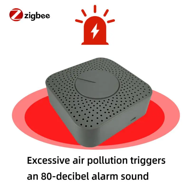 Tuya Wifi/Zigbee Luchtkwaliteit Sensor Luchtdoos Formaldehyde Voc Temperatuur Vochtigheid Co2 Sensor Smart Life App Afstandsbediening