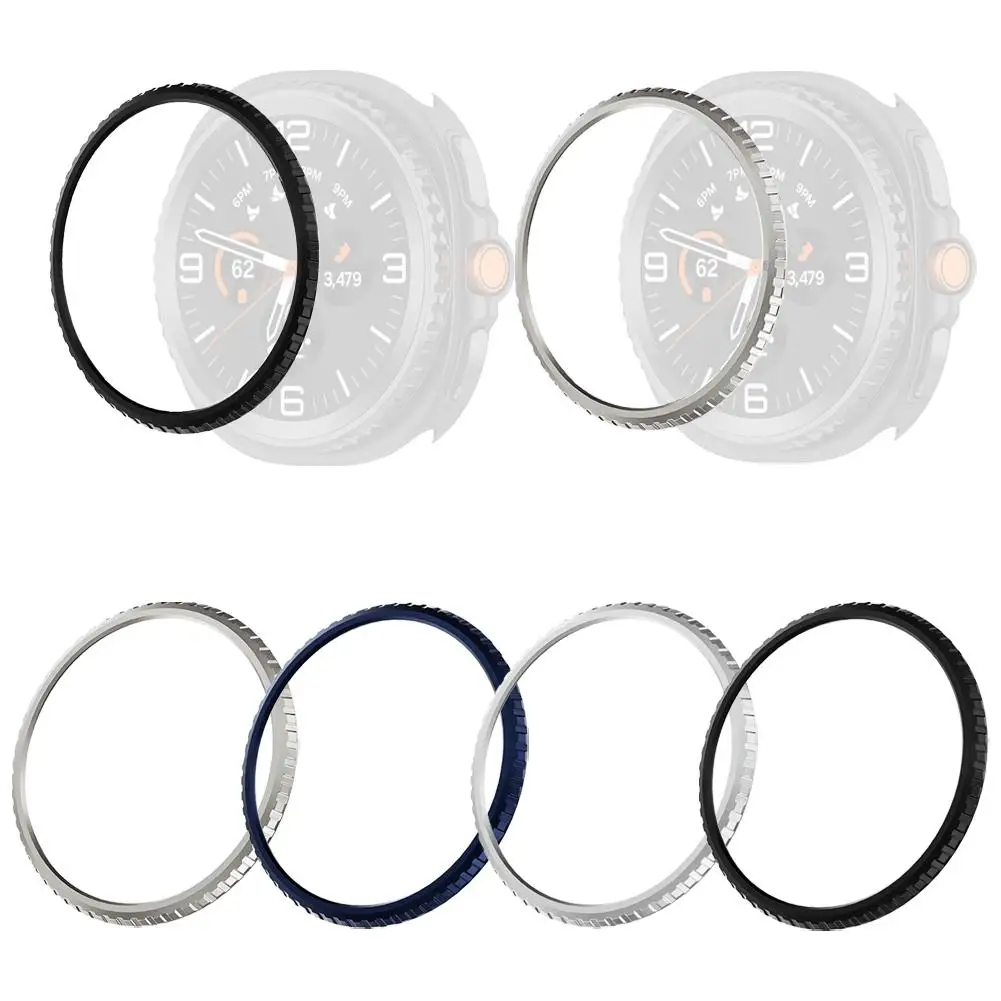 Para Samsung Galaxy Watch 8 Classic 46 mm, cubierta de anillo de acero inoxidable con bisel de metal, marco protector delgado para reloj, bisel de reloj de 46 mm
