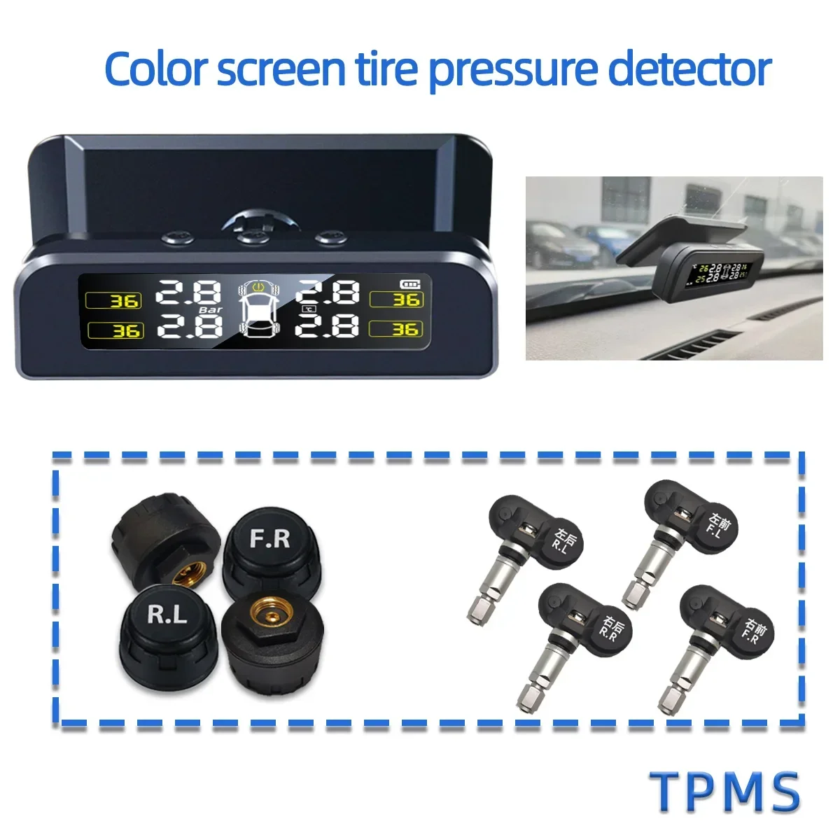 

Универсальные внутренние и внешние датчики TPMS, автомобильная система контроля давления в шинах, умная фотосистема на солнечной батарее, дисплей для автомобиля, внедорожника, MPV