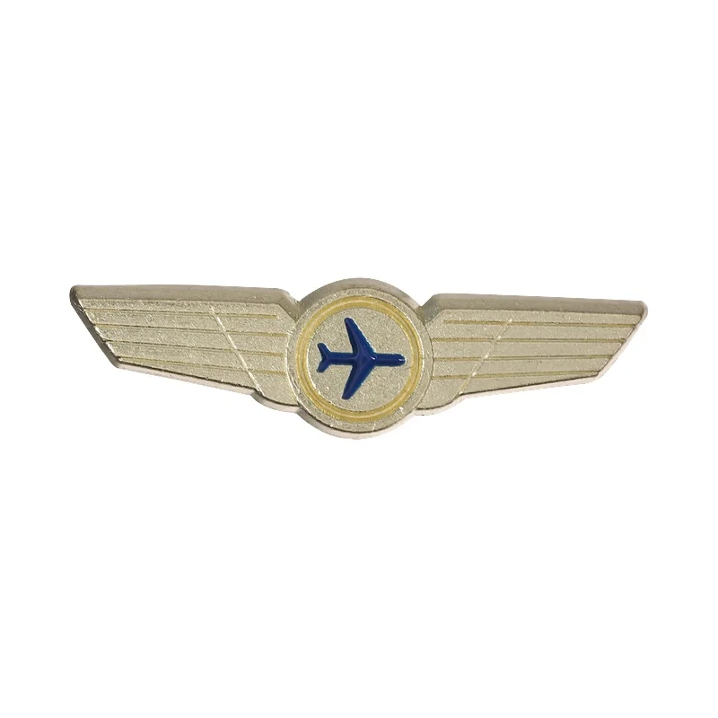 

Airplane Pilot Wings Aviation Enamel Pin Vintage Aviator Wings Blue Airplane Metal Brooch Lapel Badge Jewelry Gift for Friends