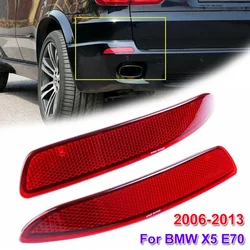2PCS Red/Smoked Shell Car Rear Bumper Reflector for BMW X5 E70 2006-2013