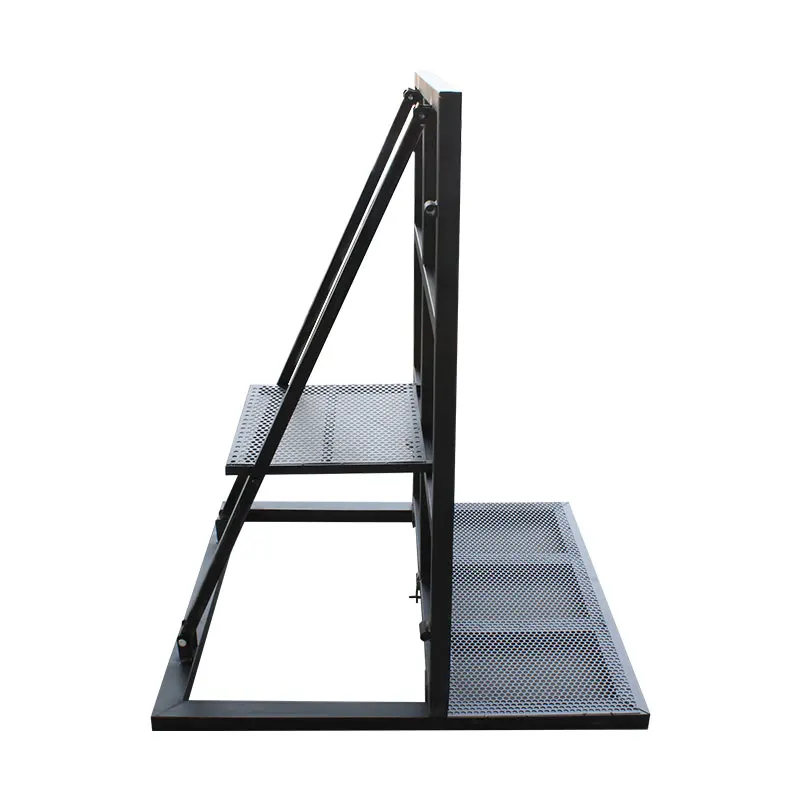 【Premium Quality】2 Meters High Steel Square Portable Foldable Temporary Wall Barrier Crowd Control Fence All Black Quick Install