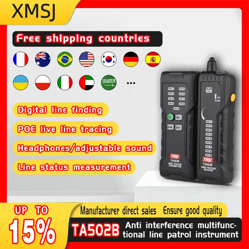 

TA502B Multifunctional Network Cable Finder(with battery)