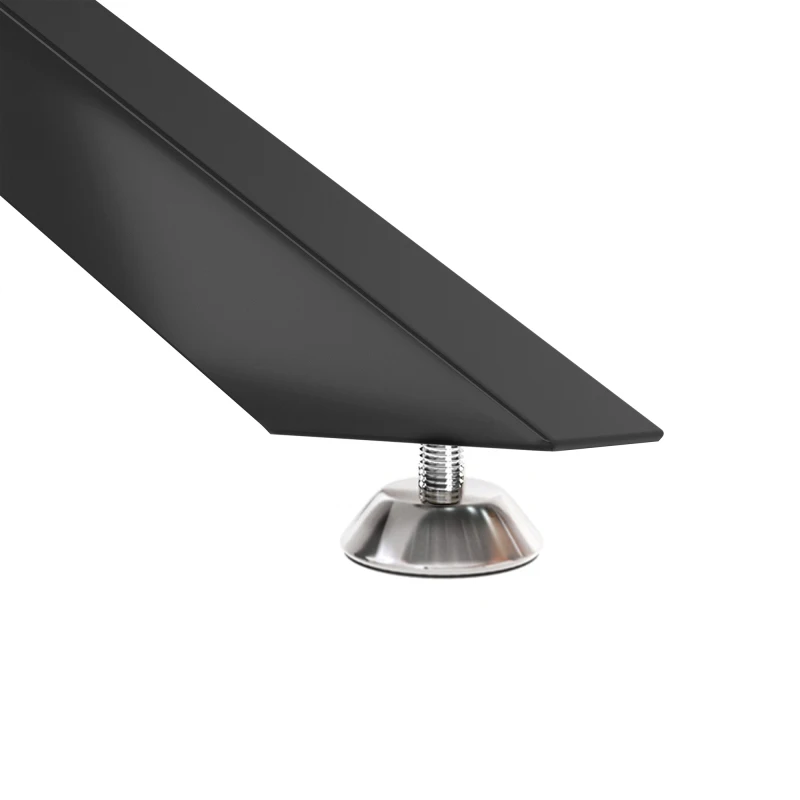 39.37" Rectangular Clear Tempered Glass Table Stylish With Black Metal Legs Coffee Table For Living Room Exquisite Simplicity