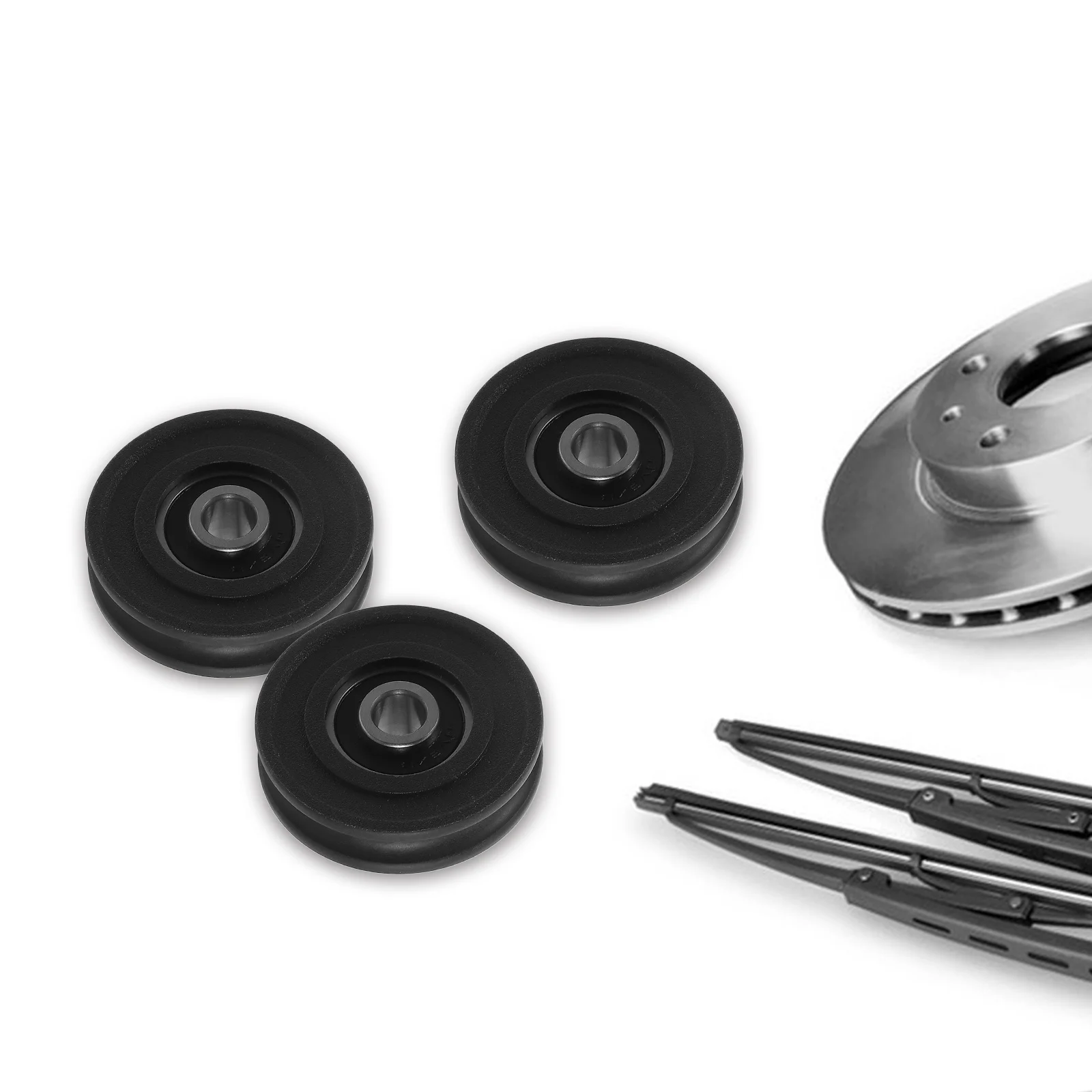 5 قطعة بكرة U-Groove قوية مطلية بالنايلون متعددة الاستخدامات للمسارات المنزلقة والأبواب والنوافذ والأدراج عملية سلسة وهادئة #5