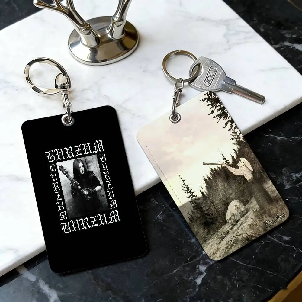 Music Band B-Burzum Community Access Card Holder Elevator Card Sensor Drop Card Protector Keychain