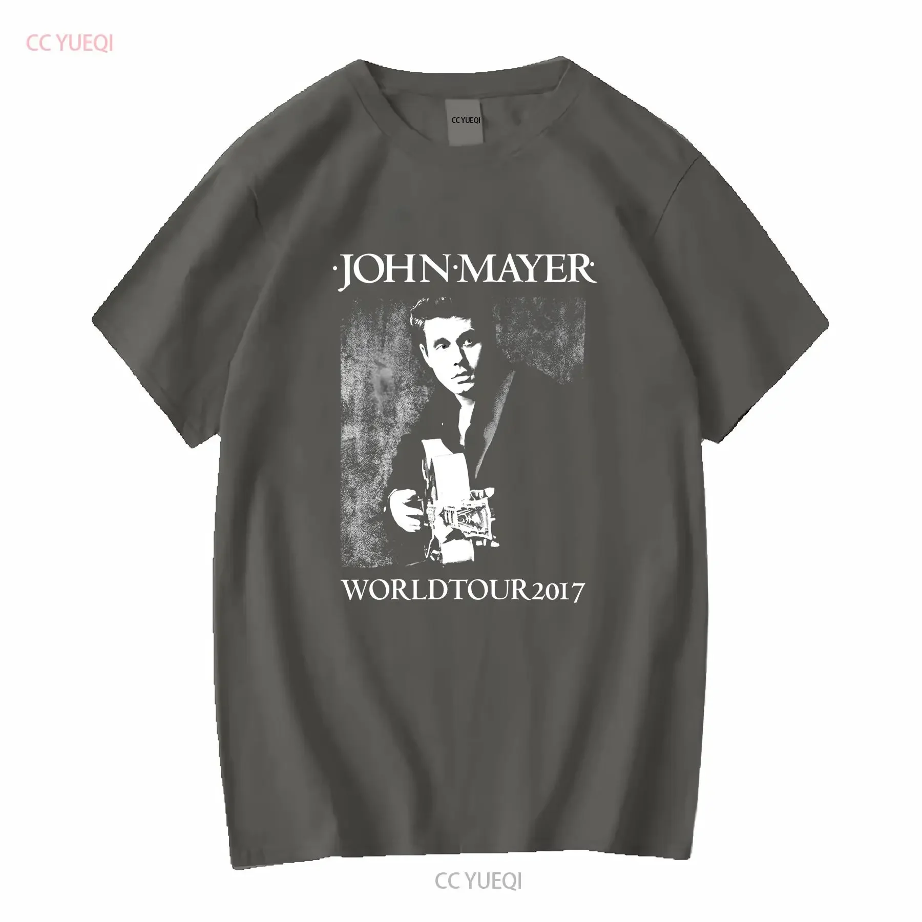 John mayer search for everything tour merch pop music black medium T Shirt vintage Washed homme streetwear Slightly Stretched view 4