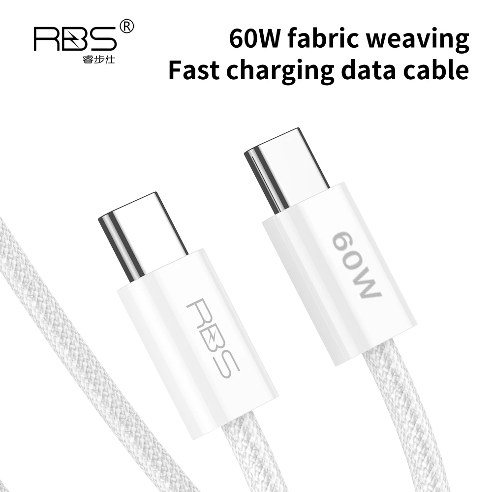 60W PD USB TYPE-C Fast Charger Cable for iPhone15Promax Samsung Huawei Andriod USB-C Weaving Charging Data Line Accessories