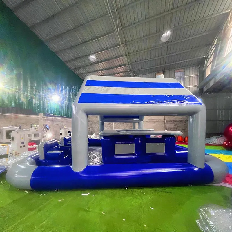 Pool Bar Inflatable Pool Bar with Awning Outdoor Backyard Adult Mobile Inflatable Tent Bar