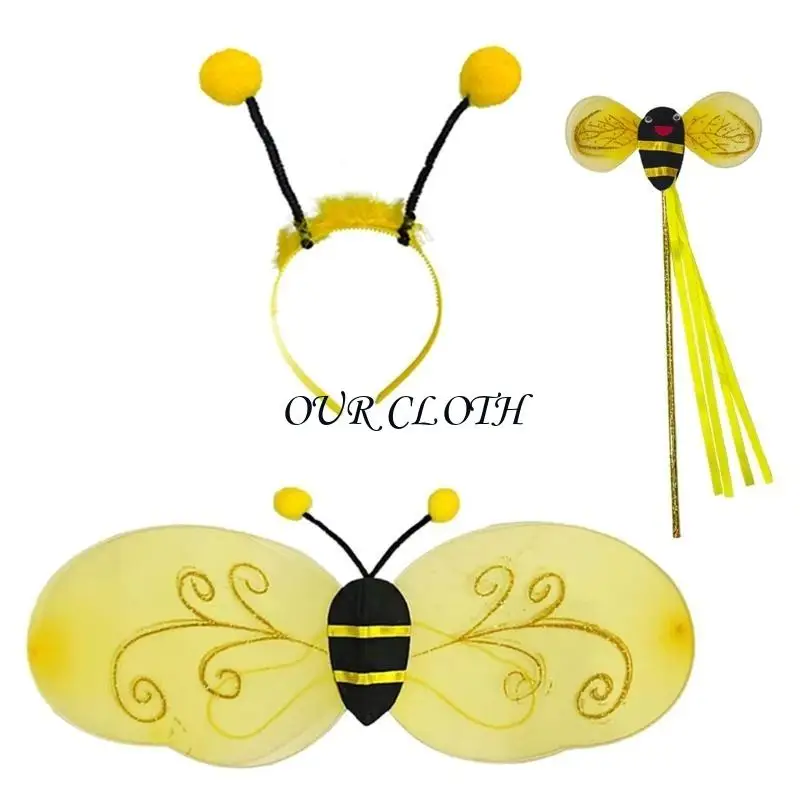 Phụ kiện cosplay động vật Cây đũa đầu cánh cho trẻ Giáng sinh y1ac