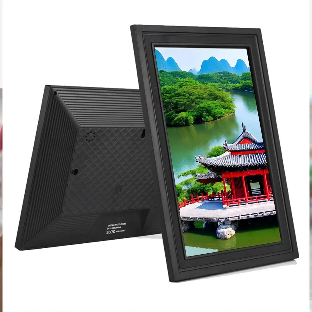 Smart cloud remotely share photo video from mobile WIFI frameo touch screen 15 inch digital photo frame