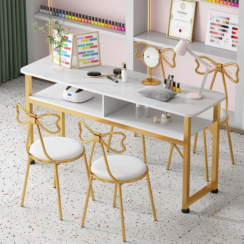 

Nail Table Manicure Chair Set Japanese Economy Portable Beauty Aesthetic Design Make Up Luxus Table Onglerie Salon Furniture