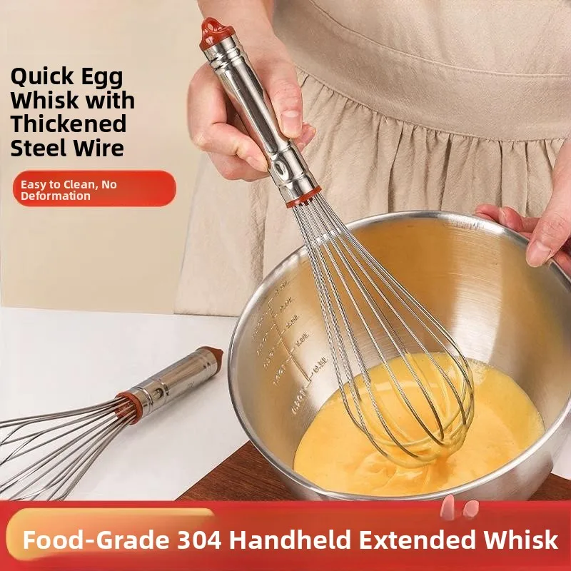 

Handheld 304 Stainl Steel Manual Egg Beater 0 Inch Cr Whisk Egg Yolk Separator Kitchen Tool for Home Use