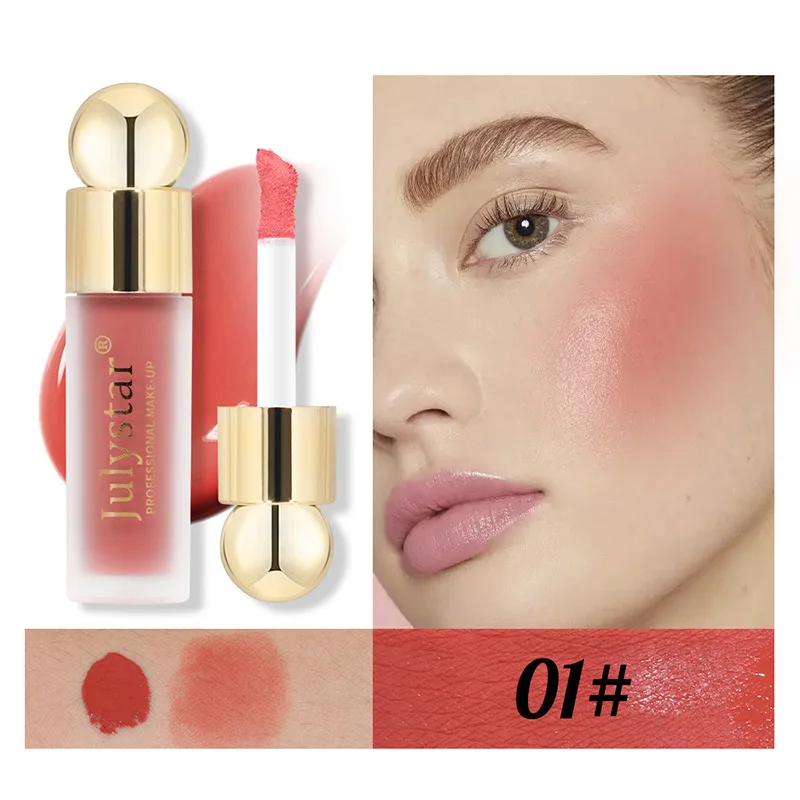 Batom Líquido Multiuso para Maquiagem de Olhos e Lábios, Blush nas Bochechas, Blush Nutritivo Facial, Gel Creme, Cosméticos em Stick com Esponja, 3in 1