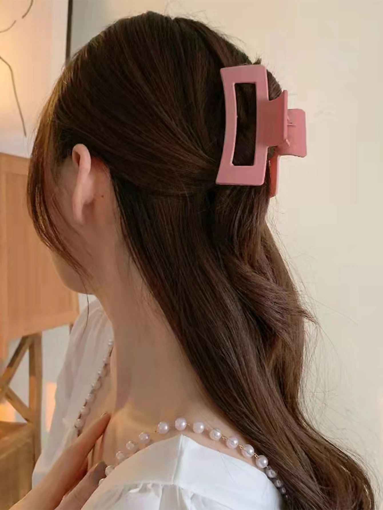 3 Stück rosa mittlere Haarklammern für Frauen und Mädchen, blau, starker Halt, matt, quadratisch, Bananenklammern, Haar-Accessoires für dickes, dünnes Haar – Detail 14