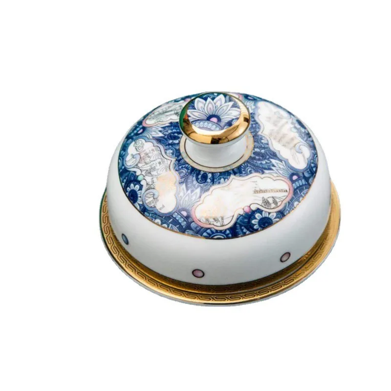 

Palace enamel color covered ashtray factory direct sales Jingdezhen ceramic cigar ashtray