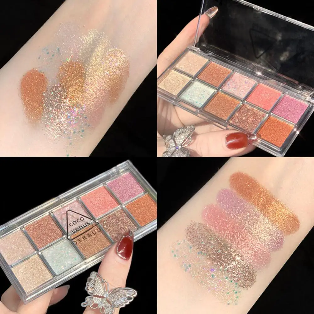 NEUE 10 Farben Gedrückt Lidschatten-palette Matte Shimmer Langlebige Wasserdicht Nude Pigmentierte Erhellen Augen Make-Up Pallete Kosmetische