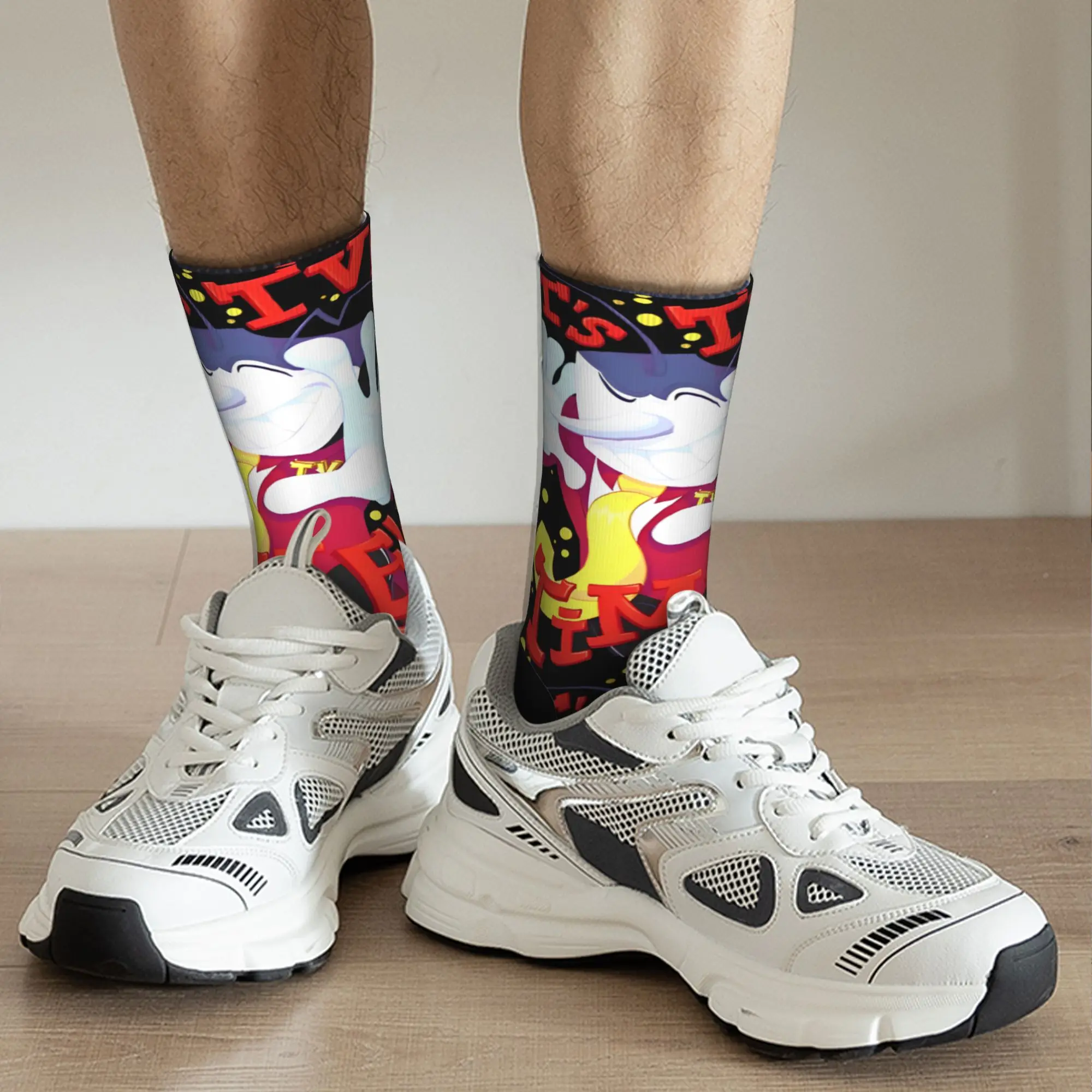 Nuevos calcetines para hombre Harajuku Deltarune Mr Ant Tenna TV Time calcetín Gaming gráfico calcetines de mujer Primavera Verano Otoño Invierno