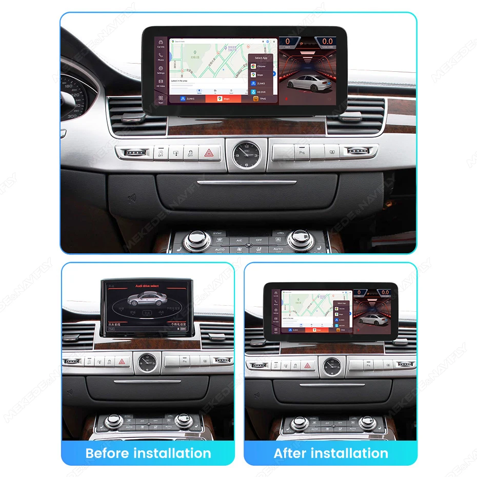 لأودي A8 D4 2011 2017 معالج الإشارات الرقمية تشغيل السيارة اللاسلكية 8Gb 256Gb IPS الشاشة #6