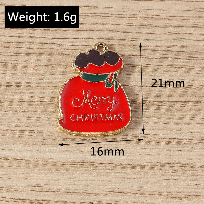 Tusember 20 Stück 11*17mm Niedliche Weihnachtsanhänger Lebkuchenmann-Anhänger für Schmuckherstellung Ohrringe Halsketten Zubehör – Detail 9