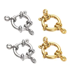 4Pcs Gold Color Stainless Spring Clasp Hooks Sailor Clasp Connector DIY Bracelet Necklace Jewelry Making Supplies Accessories