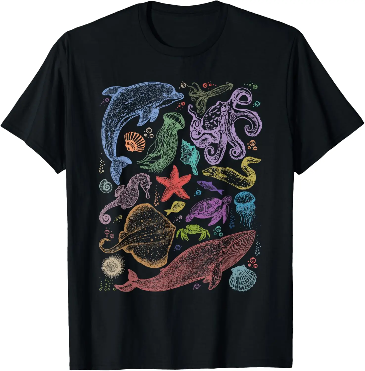 Ocean Life Love Sea Shell Star Fish Sea Horse Ocean Nature T-Shirt