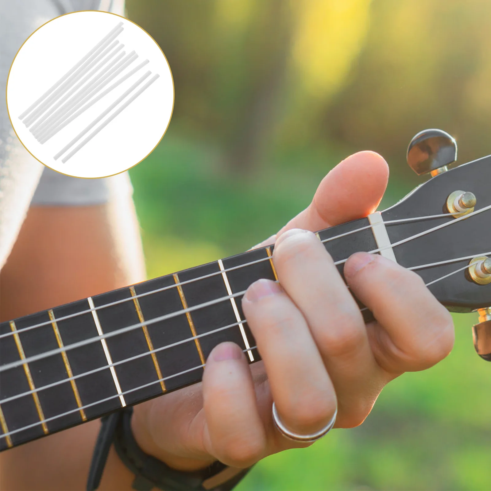 

10Pcs Guitar Fingerboard Side Dot Markers Plastic Stickers Fretboard Parts Enhance Playing Skills Guitar Accessories